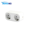 TransmeIoT TM-MP-EU02B Mini Smart Plug 2AC, WiFi Outlet Socket Compatible with Alexa And Google Home，google Assistant/ Aleax Voice Control , Remote Control with Timer Function, No Hub Required