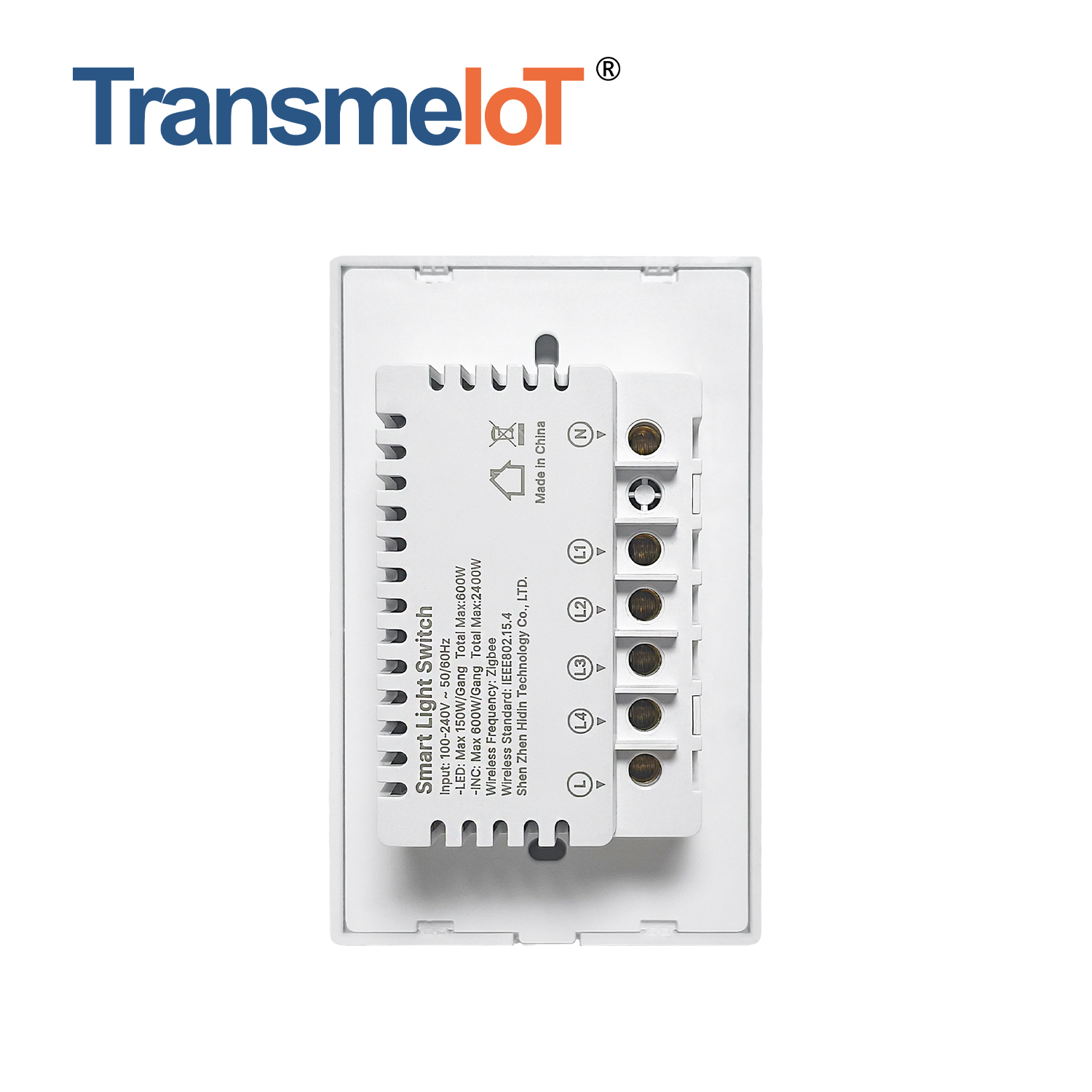 US Type Smart Wall Switch Push Button for 4 Gang Lighting TM-WF-US08P