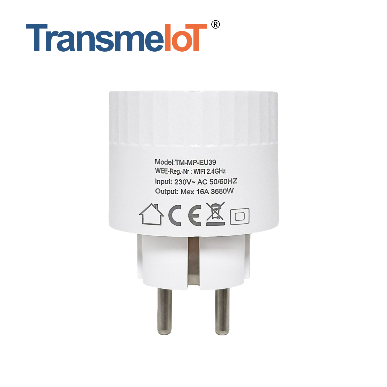 TransmeIoT Socket TM-MP-EU39 Mini Smart Plug, WiFi Outlet Socket Compatible with Alexa And Google Home，google Assistant/ Aleax Voice Control , Remote Control with Timer Function, No Hub Required