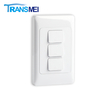 TransmeIoT TM-WF-AUS03 WiFi Smart Wall Light Switch,Glass Panel, Multi-Control, 2.4GHz Wi-Fi Touch Switches, Neutral Wire Required, Remote Control Smart Life/Tuya App, Work with Alexa, Googl