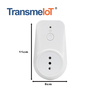 TransmeIoT TM-WG-06CL Mini Smart Plug, WiFi Outlet Socket Compatible with Alexa And Google Home, Remote Control with Timer Function, No Hub Required