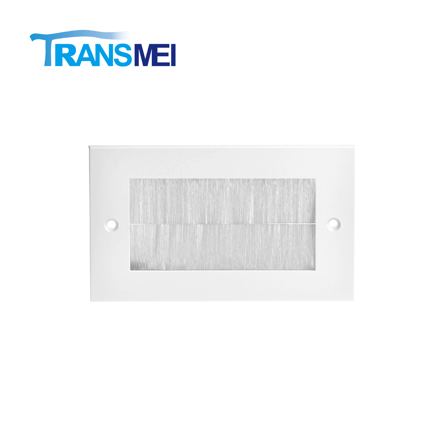 TM-1503 Double Gang Wall Plate White Brush