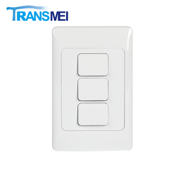 TransmeIoT TM-WF-AUS03 WiFi Smart Wall Light Switch,Glass Panel, Multi-Control, 2.4GHz Wi-Fi Touch Switches, Neutral Wire Required, Remote Control Smart Life/Tuya App, Work with Alexa, Googl