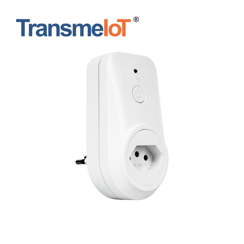 TransmeIoT TM-WG-06BR Mini Smart Plug, WiFi Outlet Socket Compatible with Alexa And Google Home, Remote Control with Timer Function, No Hub Required