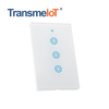 TransmeIoT TM-WF-03 WiFi Smart Wall Light Switch,Glass Panel, Multi-Control, 2.4GHz Wi-Fi Touch Switches, Neutral Wire Required, Remote Control Smart Life/Tuya App, Work with Alexa, Googl