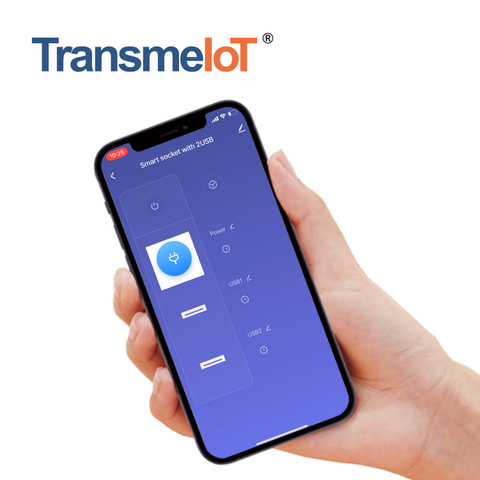 TransmeIoT Mini Smart PlugTM-MP-AU01U, WiFi Outlet Socket 1AC+2USB Compatible with Alexa And Google Home, Remote Control with Timer Function, No Hub Required