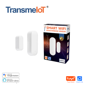 TransmeIoT TM-MS02 Smart Door Sensor Alarms, WiFi Window Sensor Detector Real-time Alarm Compatible with Alexa Google Assistant, Home Security Door Open Contact Sensor for Bussiness Burglar Alert