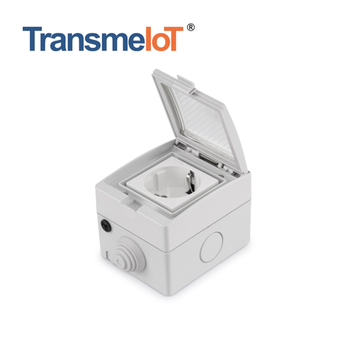 TransmeIoT Outdoor Smart PlugTM-WP-02, WiFi Smart Socket Work with Alexa, Google Home, Wireless Remote Control/Timer by Smartphone, IP55 Waterproof Support Tuya/smart Life