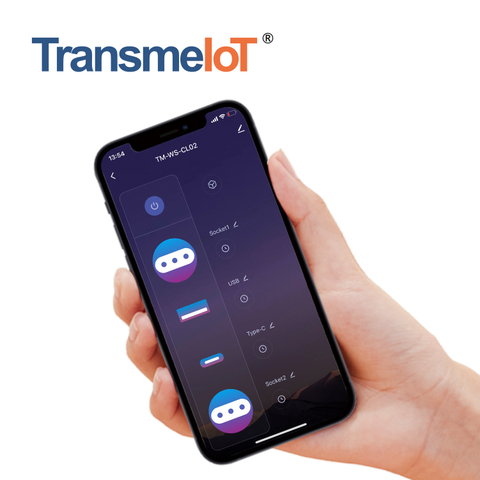 TransmeIoT Smart Wall Socket TM-WS-CL02 Multi-Control, Wi-Fi/Zigbee Touch Switches, Neutral Wire Required, Remote Control Smart Life/Tuya App, Work with Alexa, Google Home 