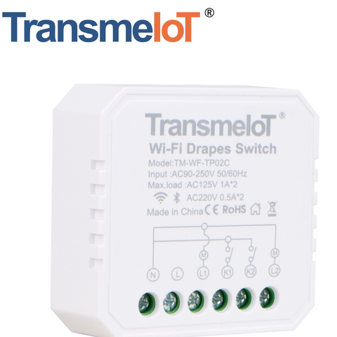 TransmeiIoT Smart Switch Module TM-WF-TP02C Wifi Switch Wireless Remote Control Electrical for Household Appliances,Compatible with Alexa DIY Your Home Via Iphone Android App
