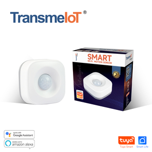 TransmeIoT TM-MD08 PIR Motion Sensor Smart Home Security Alarm Wireless 2.4GHz WiFi Real-time Monitoring Day Or Night Support Free APP Mode & Emergency Alert Push, for Indoor Outdoor