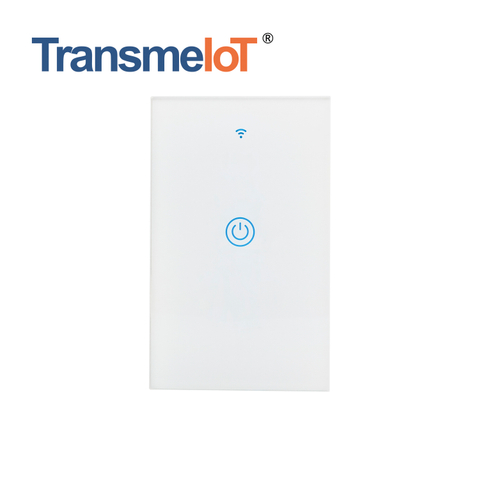 TransmeIoT TM-WF-01 WiFi Smart Wall Light Switch,Glass Panel, Multi-Control, 2.4GHz Wi-Fi Touch Switches, Neutral Wire Required, Remote Control Smart Life/Tuya App, Work with Alexa, Googl
