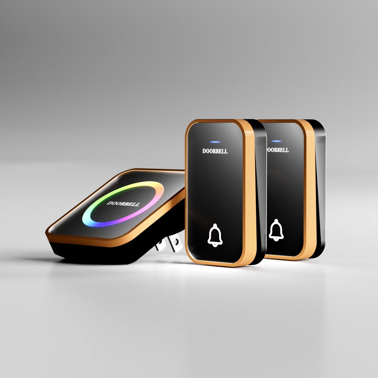AC Battery Free Wireless Doorbell With LED Light TM-BTD-04RGB