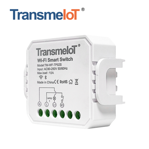 TransmeIoT Smart Switch Module TM-WF-TP02S Wifi Switch Wireless Remote Control Electrical for Household Appliances,Compatible with Alexa DIY Your Home Via Iphone Android App