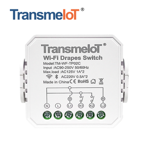 TransmeIoT Smart Curtain Module TM-WF-TP02C Wifi Switch Wireless Remote Control Electrical for Household Appliances,Compatible with Alexa DIY Your Home Via Iphone Android App