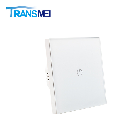 TransmeIoT TM-WF-EU01 WiFi Smart Wall Light Switch With Neutral Line,Glass Panel, Multi-Control, 2.4GHz Wi-Fi Switches, Single Line, Remote Control Smart Life/Tuya App, Work with Alexa, Google Home