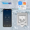 TransmeIoT Outdoor Smart PlugTM-WP-04, WiFi Smart Socket Work with Alexa, Google Home, Wireless Remote Control/Timer by Smartphone, IP55 Waterproof Support Tuya/smart Life