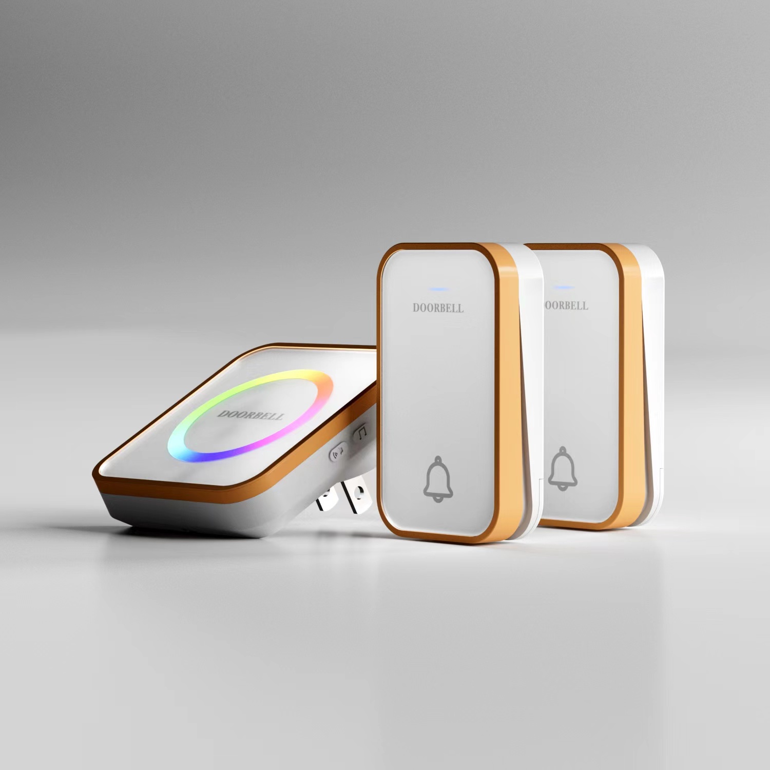AC Battery Free Wireless Doorbell With LED Light TM-BTD-04RGB