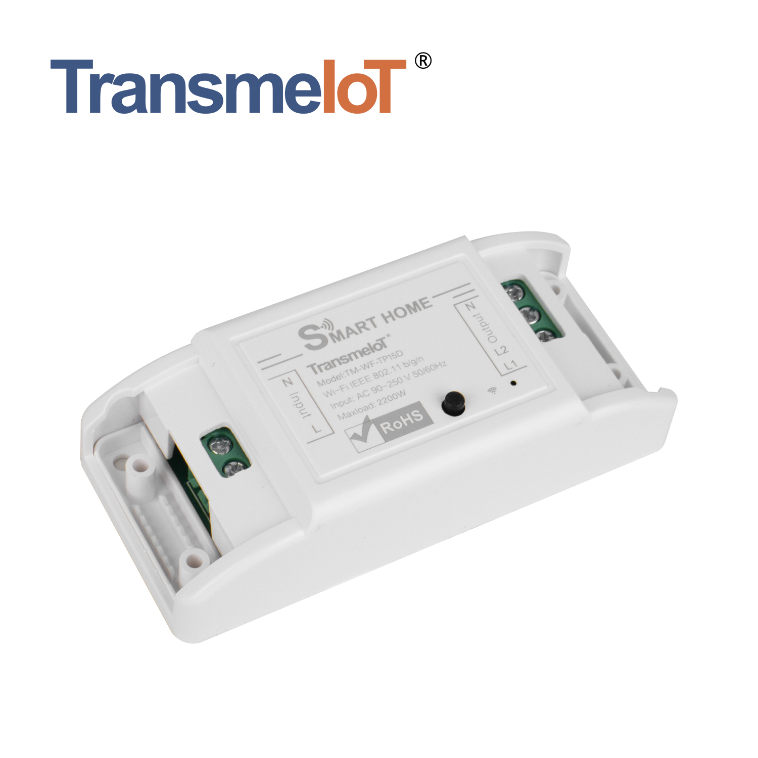 TransmeiIoT Smart Switch Module TM-WF-TP015D Wifi Switch Wireless Remote Control Electrical for Household Appliances,Compatible with Alexa DIY Your Home Via Iphone Android App